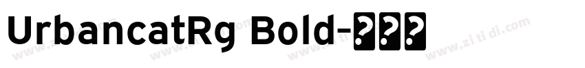 UrbancatRg Bold字体转换